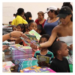 Charity Donations to Los Angeles Children Receiving Books
