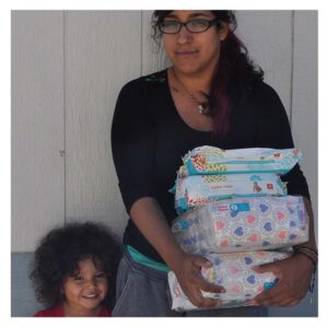 Donating Diapers to Los Angeles Families